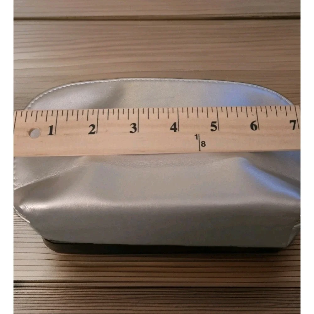 Clé de Peau Silver OS Pouch Makeup Cosmetic Bag Travel Luxury Case Metallic